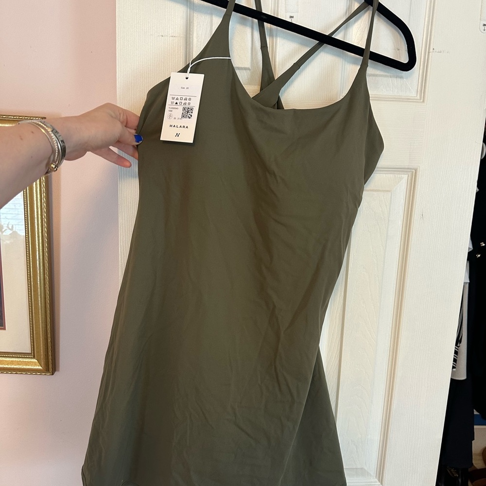 HALARA Olive Green Dress